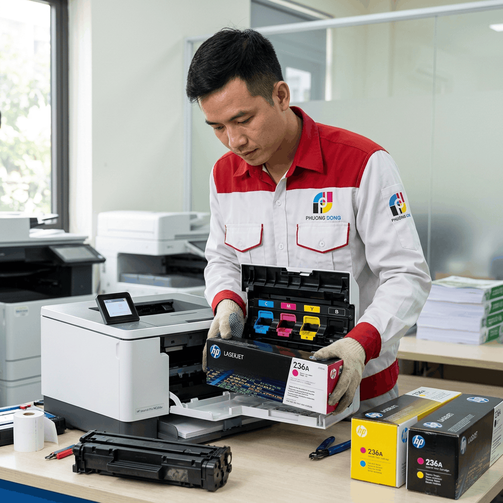 Đổ mực m&aacute;y in hp m236dw đến tận nơi